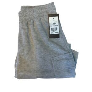 Balance Collection Cargo Shorts Kids M 10/12 Grey Heather Elastic Waistband New